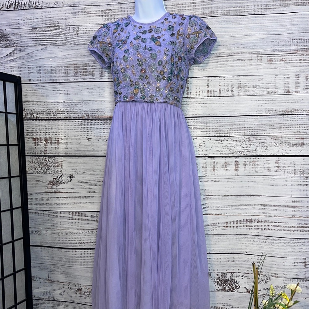 🔥 SALE NWT French Connection Lavender Lace Mix Bridal Dress | Size 2